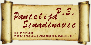 Pantelija Sinadinović vizit kartica